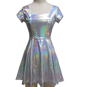 Holographic A-line dress